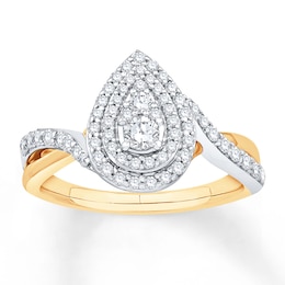 Adore Diamond Engagement Ring 5/8 ct tw Round-cut 14K Two-Tone Gold