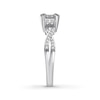 Thumbnail Image 3 of Adore Diamond Engagement Ring 5/8 ct tw Princess/Round 14K White Gold