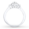 Thumbnail Image 2 of Adore Diamond Engagement Ring 3/8 ct tw Round-cut 10K White Gold
