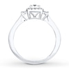 Thumbnail Image 1 of Diamond Engagement Ring 3/8 ct tw Round-cut 10K White Gold