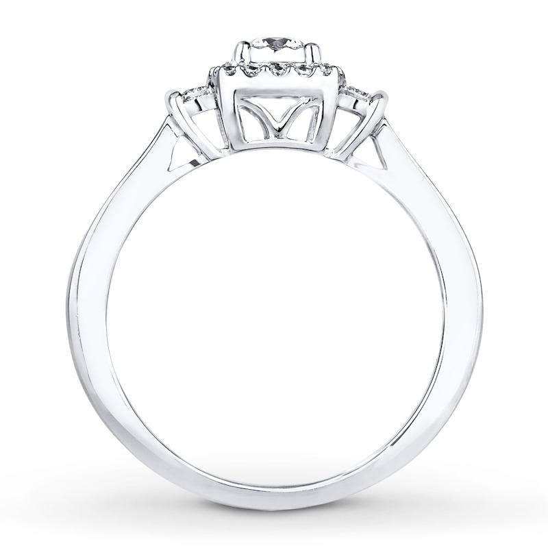 Main Image 2 of Adore Diamond Engagement Ring 3/8 ct tw Round-cut 10K White Gold