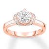 Thumbnail Image 0 of Diamond Engagement Ring 1-1/6 ct tw Round-cut 14K Rose Gold