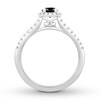 Thumbnail Image 2 of Adore Black Diamond Engagement Ring 5/8 cttw Round-cut 10K White Gold