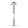 Thumbnail Image 3 of Adore Black Diamond Engagement Ring 5/8 cttw Round-cut 10K White Gold