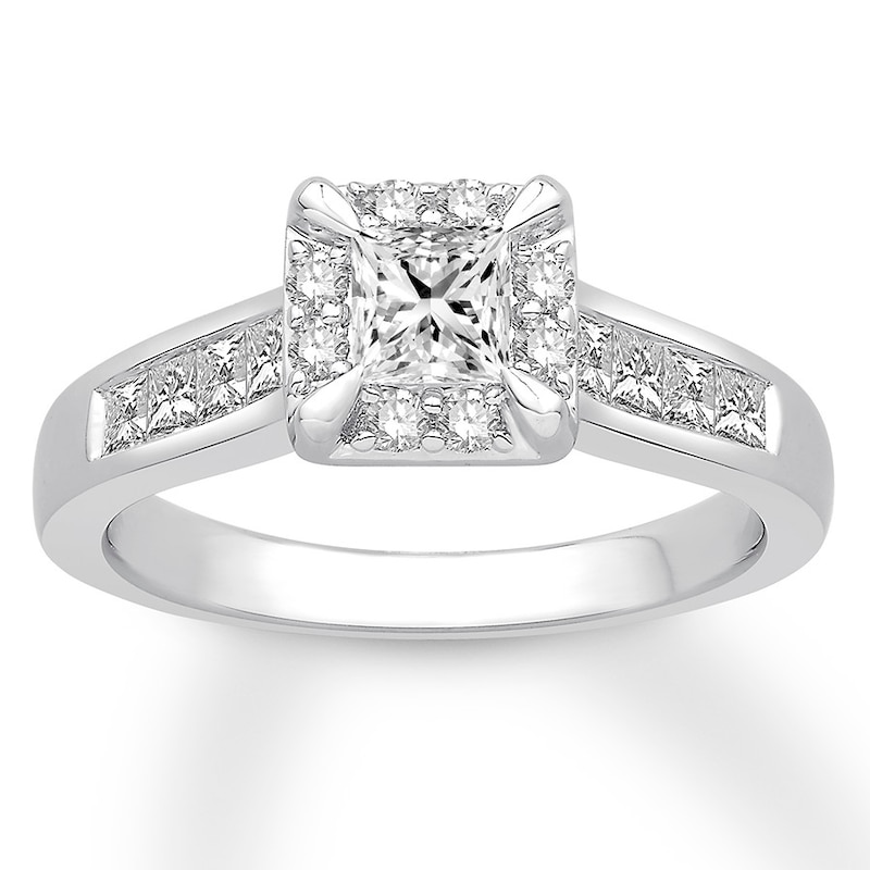 Princess-Cut Diamond Engagement Ring 1 Carat tw 14K White Gold