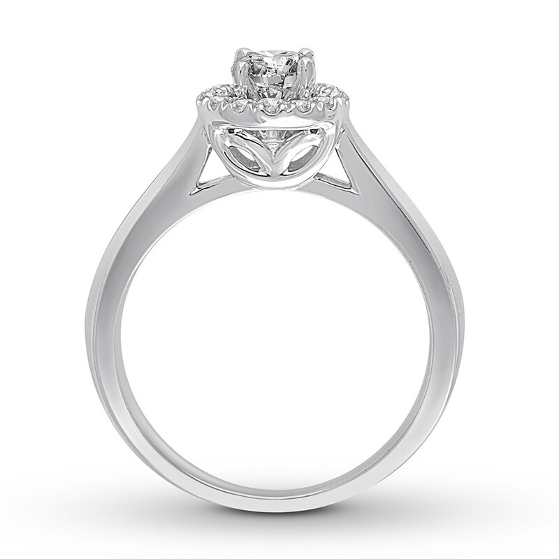 Diamond Engagement Ring 1/2 Carat t.w. 10K White Gold