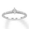 Marquise Diamond Engagement Ring 1/5 Carat tw 10K White Gold