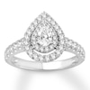 Thumbnail Image 1 of Adore Pear-Shaped Diamond Engagement Ring 1 ct tw 14K White Gold
