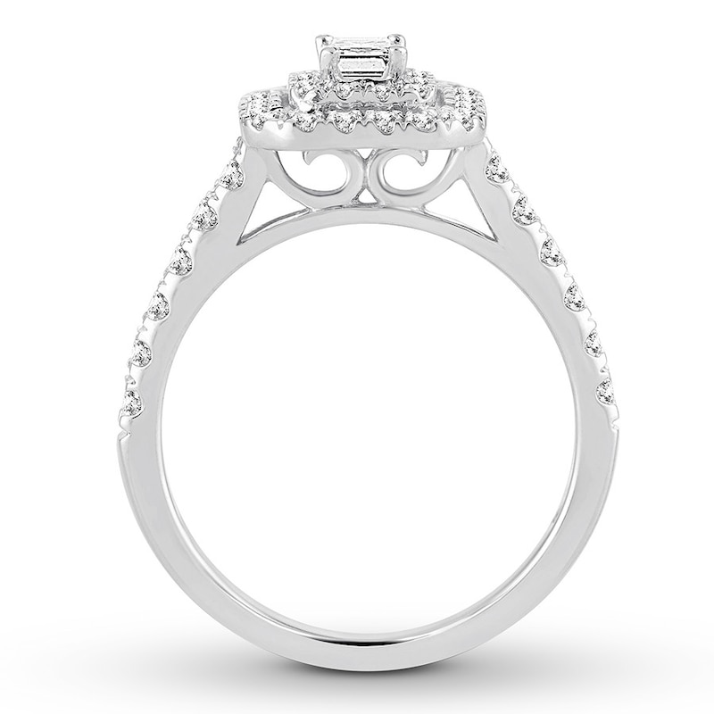 Main Image 2 of Adore Emerald-Cut Diamond Engagement Ring 1 ct tw 14K White Gold
