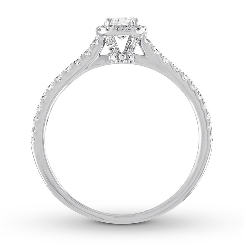 Main Image 2 of Adore Diamond Engagement Ring 1/2 carat tw 14K White Gold