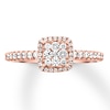 Thumbnail Image 0 of Diamond Engagement Ring 1/2 ct tw Round-cut 14K Rose Gold