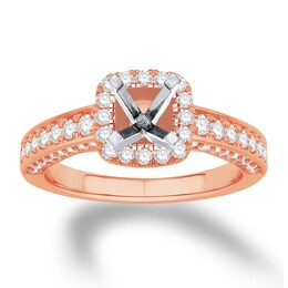 Diamond Engagement Ring Setting 3/4 ct tw 14K Rose Gold