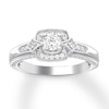 Diamond Engagement Ring 1/5 ct tw Round-cut 10K White Gold