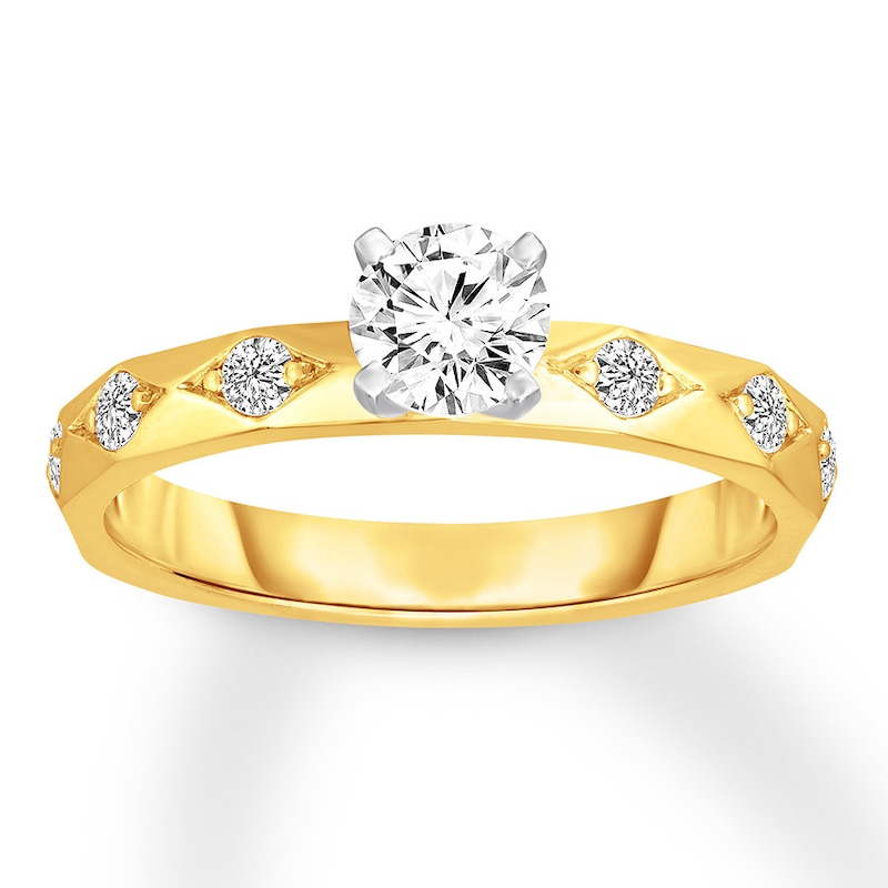 Diamond Engagement Ring 5/8 Carat tw 14K Yellow Gold