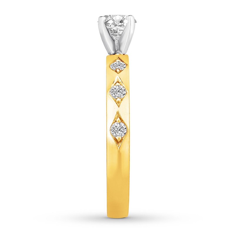 Diamond Engagement Ring 5/8 Carat tw 14K Yellow Gold