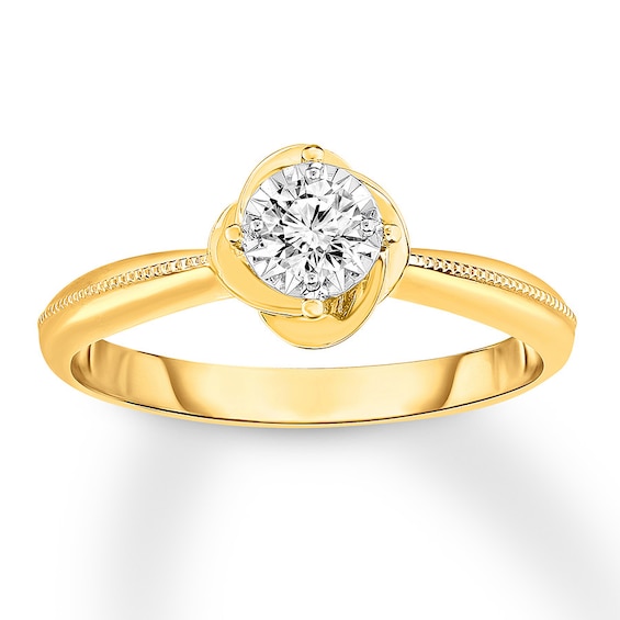Adore Diamond Engagement Ring 1/5 Carat 14K Yellow Gold