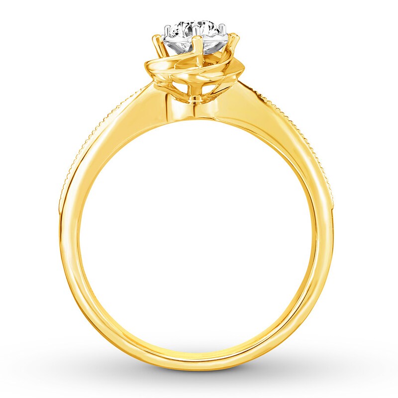 Main Image 2 of Adore Diamond Engagement Ring 1/5 Carat 14K Yellow Gold