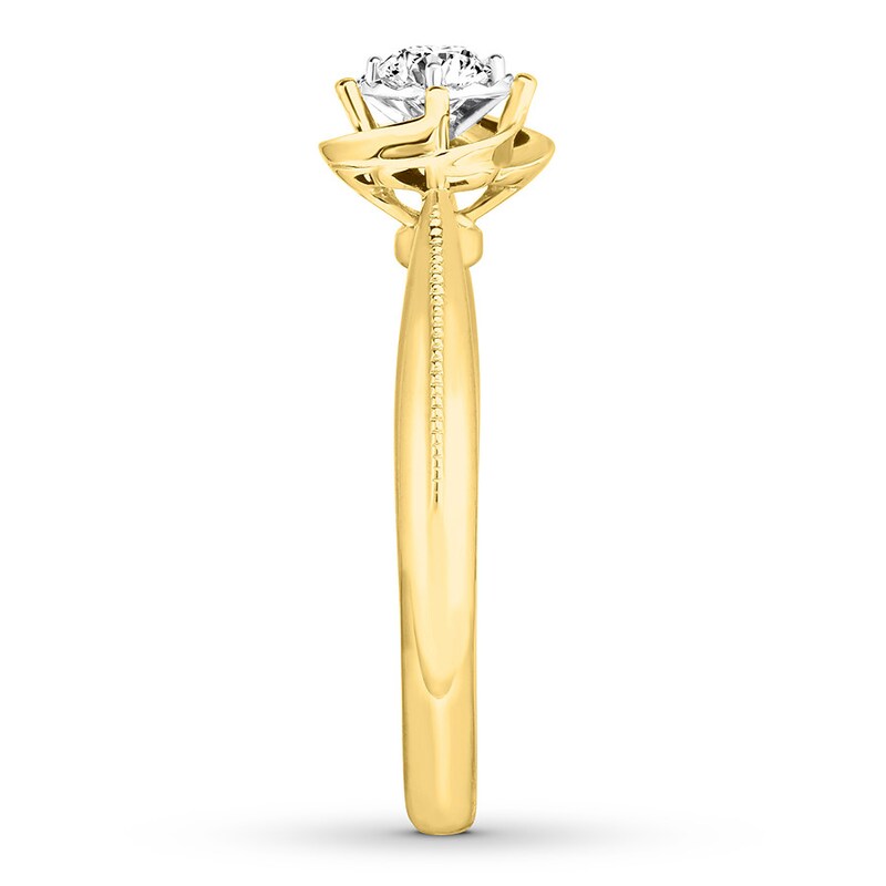 Main Image 3 of Adore Diamond Engagement Ring 1/5 Carat 14K Yellow Gold