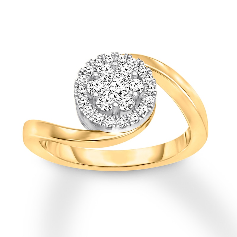 Diamond Engagement Ring 1/3 ct tw Round-cut 14K Yellow Gold