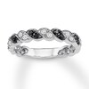 Thumbnail Image 1 of Adore Black & White Diamond Anniversary Band 3/8 ct tw 10K White Gold