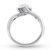 Diamond Engagement Ring 5/8 ct tw Princess & Round 14K White Gold