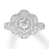 Diamond Engagement Ring 1 ct tw Princess-cut/Round 14K Gold