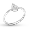 Thumbnail Image 3 of Diamond Engagement Ring 1/4 ct tw Round-cut 10K White Gold