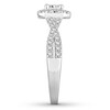 Thumbnail Image 2 of Diamond Engagement Ring 1 ct tw Princess & Round 14K White Gold