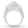 Thumbnail Image 1 of Diamond Engagement Ring 4 ct tw Round & Princess 14K White Gold