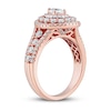 Thumbnail Image 2 of Diamond Engagement Ring 1-1/2 ct tw Pear & Round 14K Rose Gold