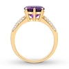 Thumbnail Image 1 of Amethyst Engagement Ring 1/5 ct tw Diamonds 14K Yellow Gold