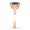 Thumbnail Image 2 of Amethyst Engagement Ring 1/5 ct tw Diamonds 14K Yellow Gold