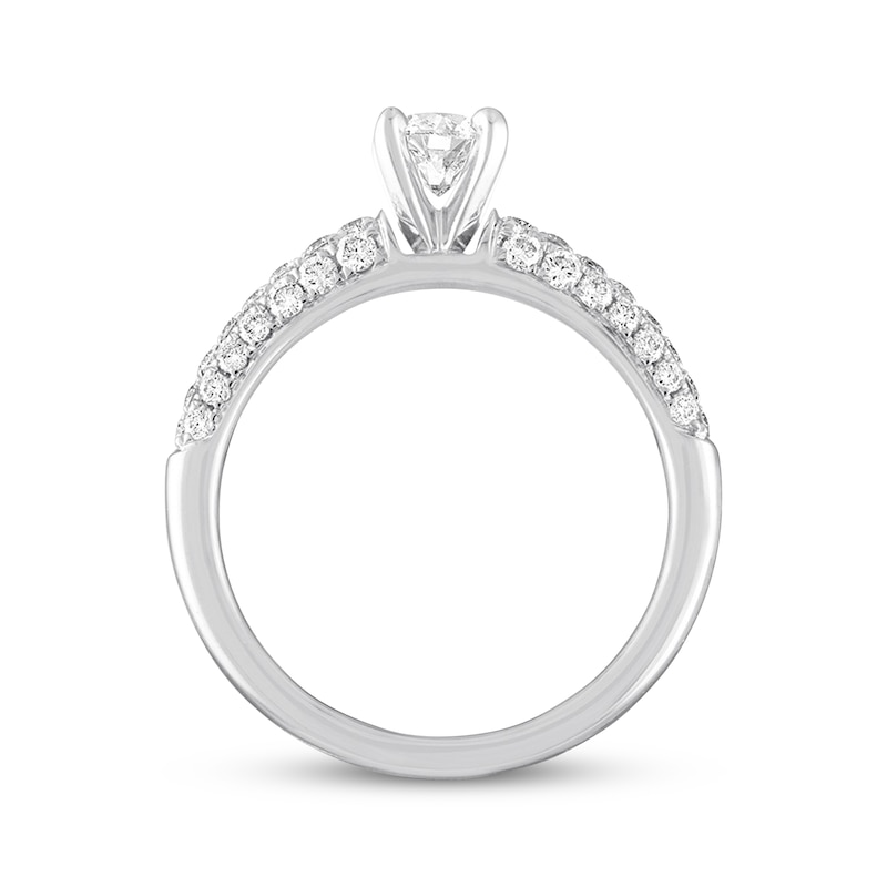 Diamond Engagement Ring 7/8 ct tw Round-cut 14K White Gold