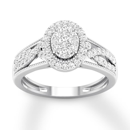 Adore Diamond Engagement Ring 1/2 ct tw Round-cut 14K White Gold