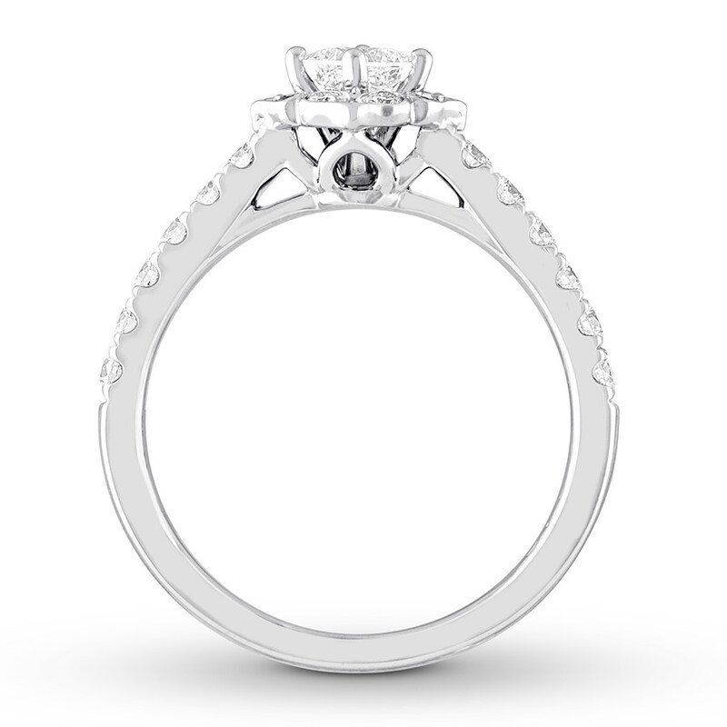 THE LEO Diamond Princess-cut Engagement Ring 3/4 ct tw 14K White Gold