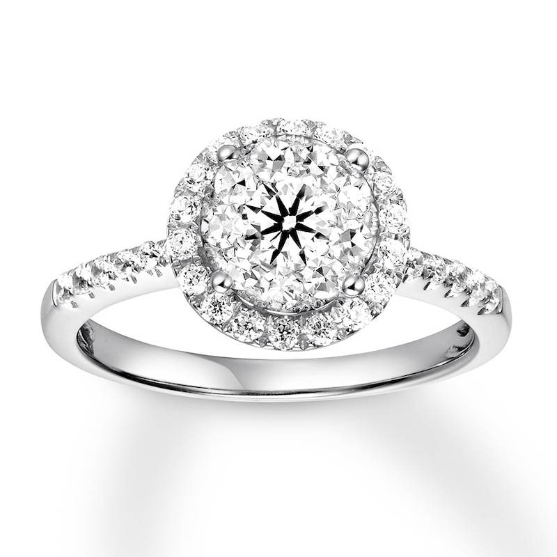 Main Image 1 of Diamond Engagement Ring 3/4 ct tw Round-cut 14K White Gold