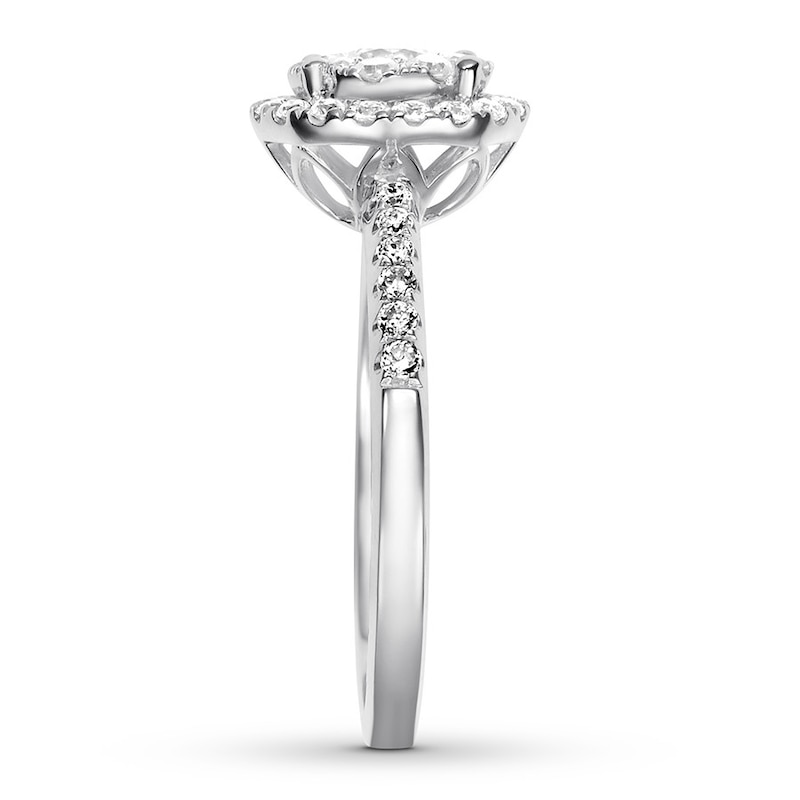 Main Image 3 of Diamond Engagement Ring 3/4 ct tw Round-cut 14K White Gold