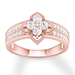 Adore Diamond Engagement Ring 5/8 ct tw Round-cut 14K Rose Gold