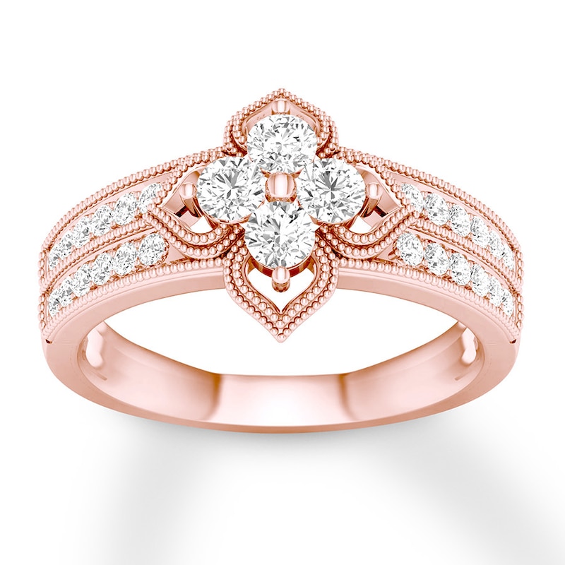Main Image 1 of Adore Diamond Engagement Ring 5/8 ct tw Round-cut 14K Rose Gold