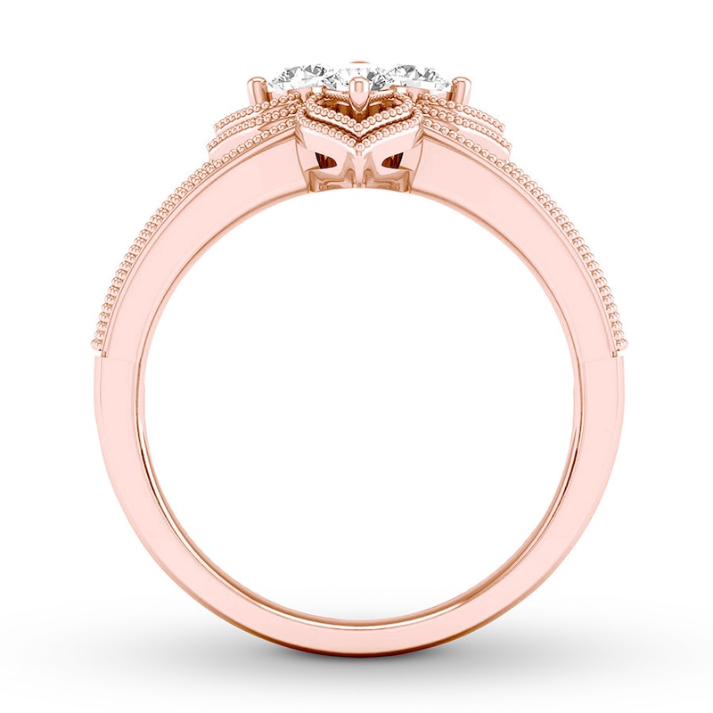 Main Image 2 of Adore Diamond Engagement Ring 5/8 ct tw Round-cut 14K Rose Gold