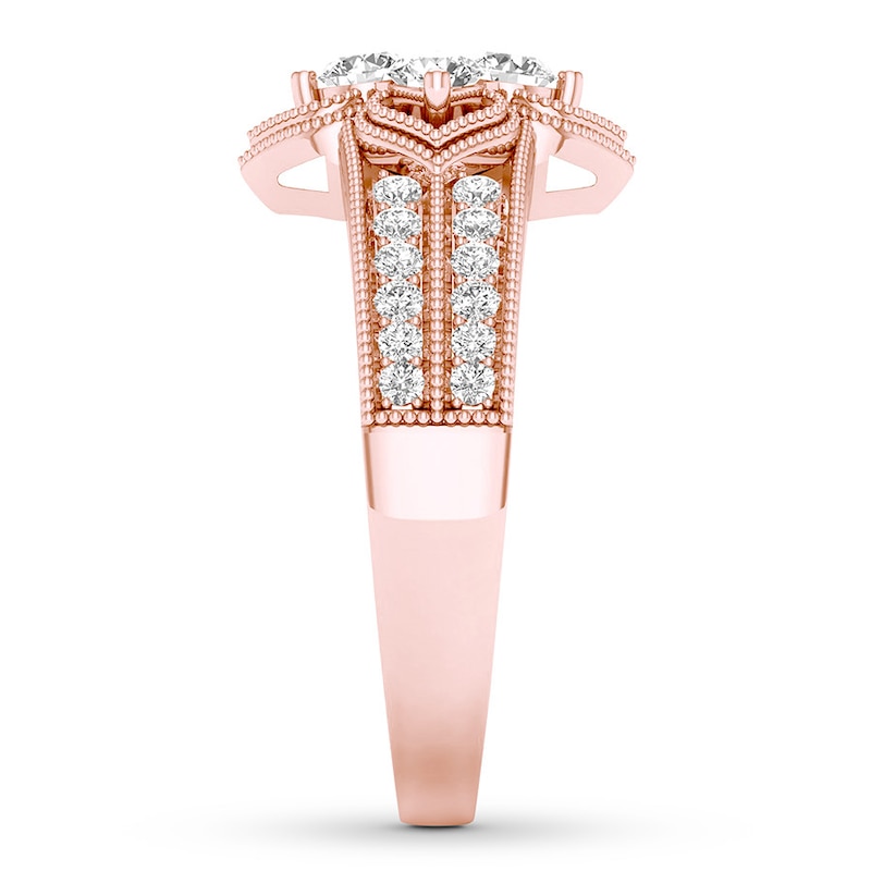 Main Image 3 of Adore Diamond Engagement Ring 5/8 ct tw Round-cut 14K Rose Gold
