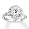 Thumbnail Image 1 of Diamond Engagement Ring 7/8 ct tw Round-cut 14K White Gold