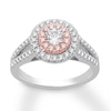 Certified Diamond Engagement Ring 3/4 ct tw 14K Two-Tone Gold