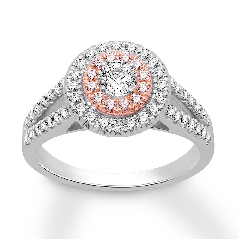 Certified Diamond Engagement Ring 3/4 ct tw 14K Two-Tone Gold