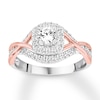 Diamond Engagement Ring 5/8 ct tw Round-cut 14K Two-Tone Gold
