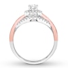 Diamond Engagement Ring 5/8 ct tw Round-cut 14K Two-Tone Gold