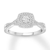 Thumbnail Image 1 of Diamond Engagement Ring 3/8 ct tw Round-cut 10K White Gold