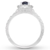 Neil Lane Oval-cut Sapphire Engagement Ring 7/8 ct tw Diamonds 14K Gold