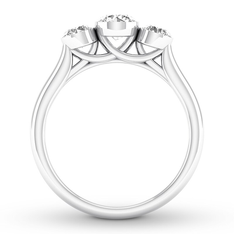 Three-Stone Diamond Ring 1 ct tw 14K White Gold