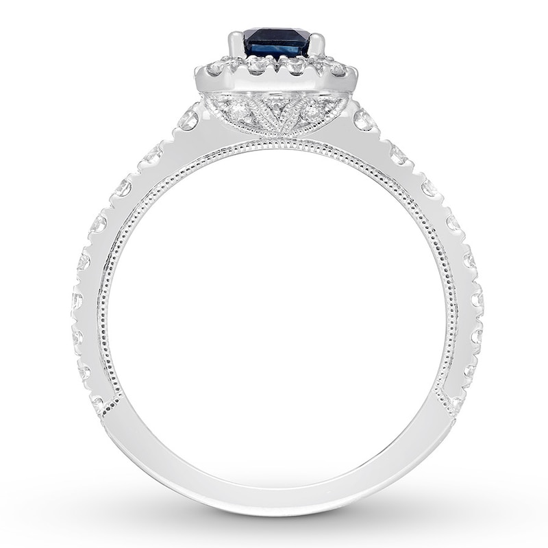 Neil Lane Emerald-cut Sapphire Engagement Ring 1 ct tw Diamonds 14K Gold